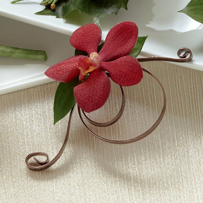 Red Mokara Boutonniere – RESILIENT ROSES FLORAL & DECOR LLC, Jacksonville FL